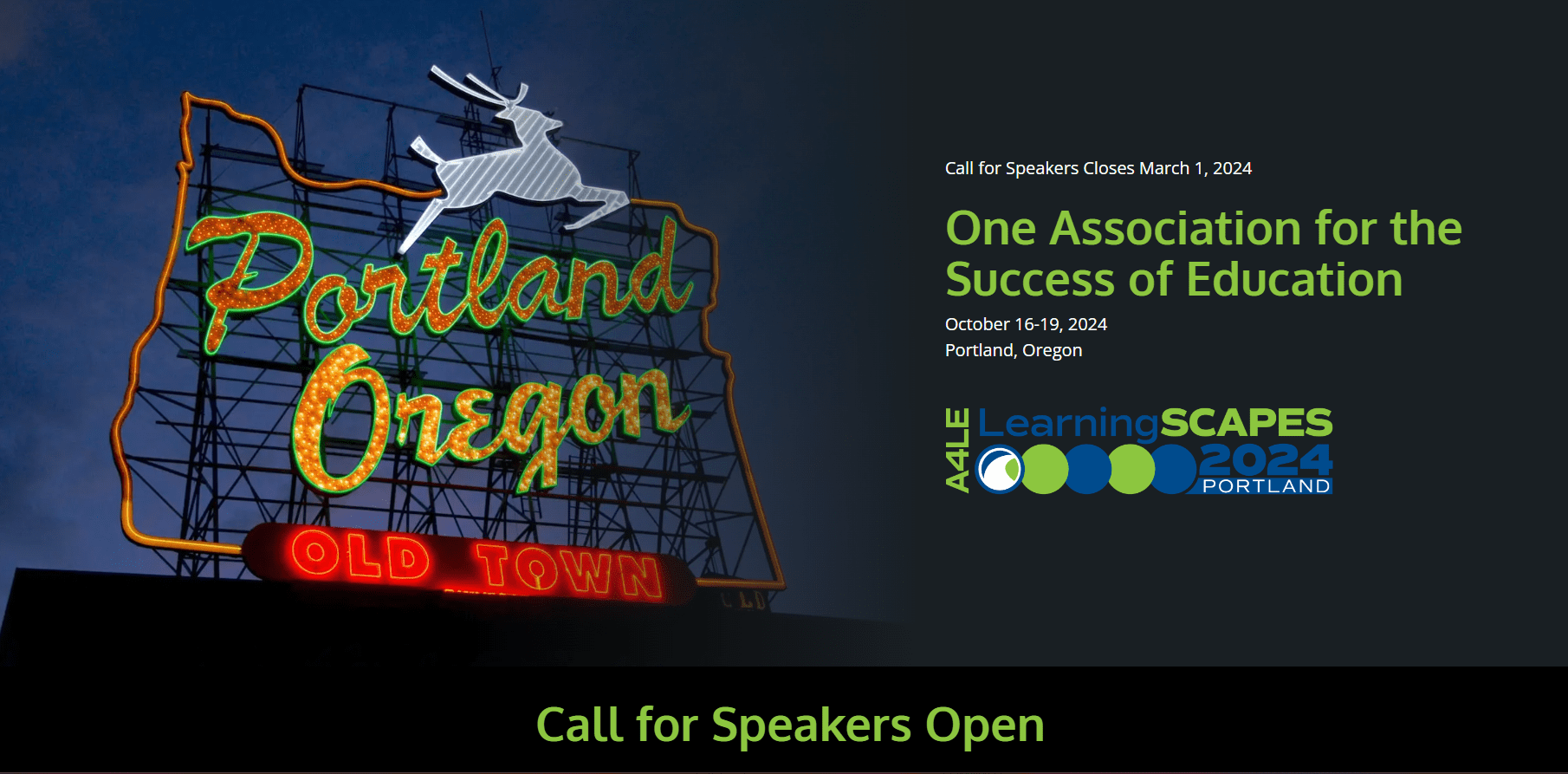 Call for Speakers 2024 LearningSCAPES Conference Learning